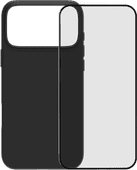 BlueBuilt Back Cover iPhone 17 Pro Max Black + BlueBuilt iPhone 17 Pro Max Screen Protector Glass Sustainable phone case