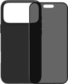 BlueBuilt Back Cover iPhone 17 Pro Max Zwart + BlueBuilt iPhone 17 Pro Max Privacy Screenprotector Glas Duurzaam telefoonhoesje