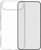 BlueBuilt Back Cover iPhone 17 Air Transparent + BlueBuilt iPhone 17 Air Screen Protector Glass Sustainable phone case