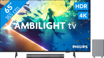 Philips Ambilight 65" PUS8000 4K (2025) + Philips TAB6100 Tv voor standaard tv kijken