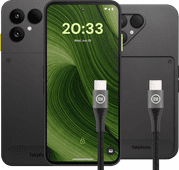 Fairphone 6 256 Go Noir 5G + Pack d'Accessoires Smartphone Android Enterprise Recommended