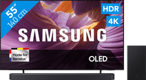 Samsung 55 inches OLED 4K S85F (2025) + Samsung HW-Q600F Black Television with Ambient Mode