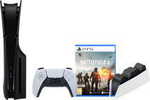 PlayStation 5 Slim Disc Edition + Battlefield 6 + Covers Zwart + Oplaadstation Console kopen?
