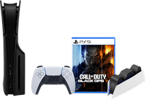 PlayStation 5 Slim Disc Edition + Call of Duty: Black Ops 7 + Covers Zwart + Oplaadstation Console kopen?