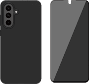 BlueBuilt Protective Back Cover Samsung Galaxy A56 Noir + Protège-écran de Confidentialité Verre Coque Samsung A56