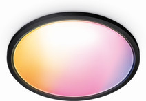 WiZ Ceiling Lamp - SuperSlim - Black - Colored and White Light Smart light including fixture