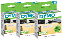 DYMO Verwijderbaar Etiket 19 x 51 mm 500 stuks 3-pack Label