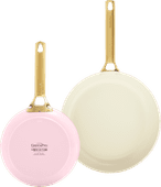 GreenPan Padova Reserve 20 + 26 cm koekenpannenset Blush Pink Bakpan