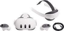 Meta Quest 3 512GB + BlueBuilt PC Link Cable + Elite Strap Meta (Oculus) VR bril