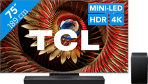 TCL 75" QD Mini-led C81K 4K (2025) + TCL Q65H Tv voor sport kijken