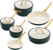 GreenPan Padova pannenset 10-delig Dennengroen Keramische pannenset
