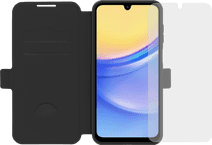BlueBuilt Samsung Galaxy A16 4G/5G Book Case Zwart + Screenprotector Glas Book case