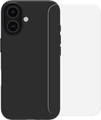 BlueBuilt Back Cover iPhone 16 Zwart + Screenprotector Glas Back cover