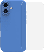 BlueBuilt Back Cover iPhone 16 Blauw + Screenprotector Glas Apple iPhone back cover