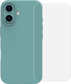 BlueBuilt Back Cover iPhone 16 Groen + Screenprotector Glas Apple iPhone back cover
