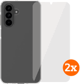BlueBuilt Samsung Galaxy A26 Back Cover Transparant + Screenprotector Glas Duo Pack Telefoonhoesje promotie