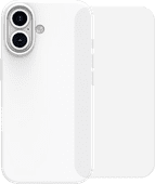 BlueBuilt Back Cover iPhone 16 Wit + Screenprotector Glas Apple iPhone back cover