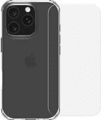 BlueBuilt Protective Back Cover iPhone 16 Pro Transparant + Screenprotector Glas Back cover