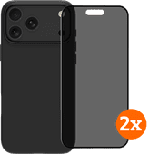 BlueBuilt Protective Cover MagSafe iPhone 17 Pro Max + Privacy Screenprotector Duo Pack Back cover