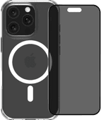 BlueBuilt Protective Back Cover met MagSafe iPhone 16 Pro + Privacy Screenprotector Glas Back cover met valbescherming