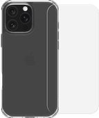 BlueBuilt Protective Back Cover iPhone 16 Pro Max Transparant + Screenprotector Glas Back cover