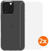 BlueBuilt Back Cover iPhone 16 Pro Max Transparant + Screenprotector Glas Duo Pack Back cover