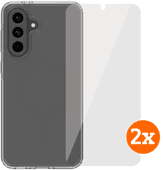 BlueBuilt Protective Back Cover Samsung Galaxy A56 Transparant + Screenprotector Duo Pack Back cover met valbescherming