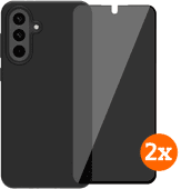BlueBuilt Samsung Galaxy A56 Back Cover Noir + Protège-écran Filtre de Confidentialité Lot de 2 Coque de téléphone BlueBuilt
