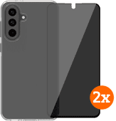 BlueBuilt Samsung Galaxy A56 Back Cover Transparent + Protège-écran de Confidentialité Lot de 2 Coque de téléphone BlueBuilt