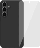 BlueBuilt Samsung Galaxy S25 Plus Back Cover Zwart + Screenprotector Glas Samsung S25 Plus hoesje