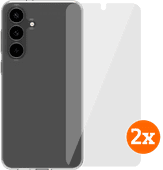 BlueBuilt Samsung Galaxy S25 FE Back Cover Transparant + Screenprotector Glas Duo Pack Back cover