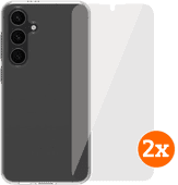 BlueBuilt Samsung Galaxy S24 FE Back Cover Transparant + Screenprotector Glas Duo Pack Back cover