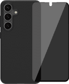 BlueBuilt Samsung Galaxy S25 Back Cover Black + BlueBuilt Privacy Screen Protector Glass Samsung S25 case