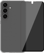 BlueBuilt Samsung Galaxy S25 Back Cover Transparent + Privacy Screen Protector Glass Samsung S25 case