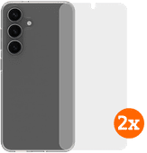 BlueBuilt Back Cover Samsung Galaxy S25 Transparant + Screenprotector Glas Duo Pack Samsung S25 hoesje