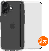BlueBuilt Protective Back Cover iPhone 17 Transparant + Screenprotector Glas Duo Pack Back cover