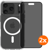 BlueBuilt Protective Back Cover MagSafe iPhone 17 Pro + Privacy Screenprotector Duo Pack Back cover