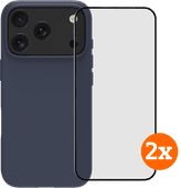 BlueBuilt Protective Back Cover met MagSafe iPhone 17 Pro Blue + Screenprotector Duo Pack Back cover