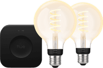 Philips Hue Filament White Ambiance Globe Duo pack + Bridge Pro Philips Hue Filament White Ambiance