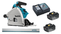 Makita DSP600ZJ 3,0 Ah Accu (2x) Geleiderail Starterspakket Makita LXT 18V
