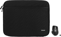 BlueBuilt Laptophoes breedte 37 cm 15-16 inch M Zwart + Maximus Muis Muis en laptop sleeve bundel