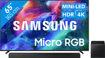 Samsung Micro RGB 65" R85H (2026) + Samsung HW-QS700F (2025) Samsung televisie promotie