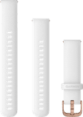 Garmin Siliconen Bandje Wit/Roségoud 18mm Garmin horlogebandje