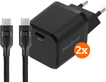 BlueBuilt 65W GaN Usb C Oplader Zwart + Usb C Kabel 240W 2m Huawei oplader