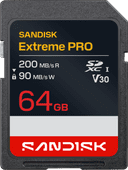 SANDISK Extreme PRO SDXC 64GB 90MB/s Geheugenkaart