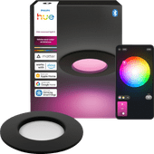 Philips Hue Recessed Spot Light Slim - White and Color 90mm - Black Philips Hue recessed spot light