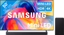 Samsung Mini-led 50" M73H (2026) + Samsung HW-B450F (2025) Televisie met Q-Symphony