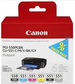 Canon PGI-550/CLI-551 Cartridges Combo Pack Inktpatroon voor de Canon PIXMA iP printers