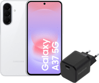 Samsung Galaxy A37 128 Go Blanc 5G + BlueBuilt Chargeur avec Port USB-C 45 W Noir Samsung Galaxy A37