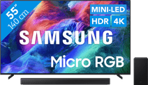 Samsung Micro RGB 55" R85H (2026) + Samsung HW-B66CF (2025) Samsung televisie promotie